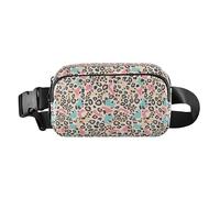 Sunflowers Honey Bees Gnomes Women Men Teenagers Fashionable Crossbody Bag Waist Packs for Travel Gym Work, Leopard Print, One Size