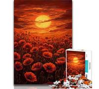 Sunflowers in The Sunset JigsawPuzzle 1000 Pieces for Teenagers,Brain Teaser Game Wall Decoration Unique Birthday And Xmas Gifts (50x75cm)