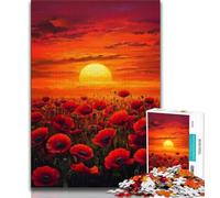 Sunflowers in The Sunset Puzzles 1000 Pieces for Teenagers,Help The Brain Exercise Addictive Toys to Cultivate Patience Unique Challenge Game (38x26cm)