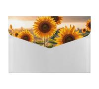 Sunflowers in The Weeds File Folder 6-Pocket, Waterproof Accordion File Organizer with Snap Closure, Expanding Document Holder for Office, Home