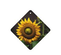 Sunflowers In The Weeds Printing 10 Pcs Car Air Freshener Hanging Sheets Scented Hanging Sheets With Rope For Home
