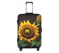 Sunflowers in The Weeds Printing Large Suitcase Cover, Stretchable Suitcase Cover with Double-Sided Print, Keeps Luggage Closed