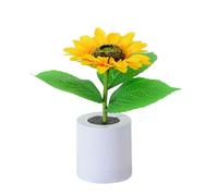 Sunflowers Lamp,Artificial Sunflower Night Light for Bedroom Decor,Warm LED Lights & 3-Level Dimming, USB Rechargeable Flower Lamp for Valentines Day, Mother's Day Gift, Wedding (A)