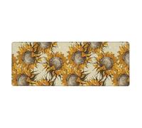 Sunflowers,Mouse Pad Large Desk Pad Computer Keyboard Mouse Mat With Non Slip Rubber Base 30 x 80 cm