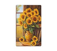 Sunflowers On Chair Country Single Toggle Blank Wall Plate Light Switch Cover Decorative 1 Gang for Kitchen Room Bathroom Size 11.4x7cm