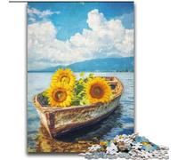 Sunflowers on The Boat Jigsaws Puzzles 2000 Pieces for Teenagers Gifts, Educational Games Home Decoration Birthday Present, Gifts, Wall Art (70x100cm)