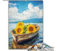 Sunflowers on The Boat Puzzles for Adults Teens 1000 Pieces, Educational Stress Relief Toy for Is Ideal As A Gift for The Whole Family (50x75cm)