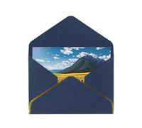 Sunflowers Over The Mountains And Fields Print Blank Greeting Cards, Pearl Paper Envelopes Suitable For Various Occasions - Anniversary Cards, Thank You Cards, Holiday Cards, Wedding Cards