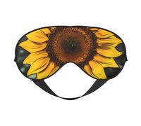 Sunflowers Pattern Print Sleep Mask Silk Eye Cover Soft Satin Blindfold Elastic Strap Night Eyeshade Travel Nap for Women Men