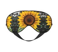 Sunflowers Pattern Print Sleep Mask Silk Eye Cover Soft Satin Blindfold Elastic Strap Night Eyeshade Travel Nap for Women Men