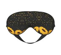 Sunflowers Print Sleep Mask Silk Eye Cover Soft Satin Blindfold Elastic Strap Night Eyeshade Travel Nap for Women Men
