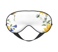 Sunflowers Print Sleep Mask Silk Eye Cover Soft Satin Blindfold Elastic Strap Night Eyeshade Travel Nap for Women Men