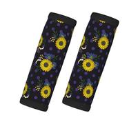 Sunflowers Purple Dots Luggage Handle Wraps for Suitcase, Soft Luggage Handle Covers, Luggage Tags Identifiers for Suitcases, Travel Luggage Accessories Essentials for Flying