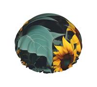 Sunflowers shower cap with double layer of wildflowers, hold your hair well whether it is showering or bathing.