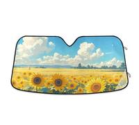 Sunflowers Summer Sky car sunshades for Windshield Foldable Reflective Sun Shade sunvisor cubre sol para carro