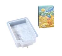 Sunflowers Themed Silicone Mold with Base and Detachable Display Easel Texture for Handmade Projects Artistic Molds