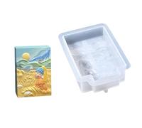 Sunflowers Themed Silicone Mold with Base and Detachable Display Easel Texture for Handmade Projects Artistic Molds