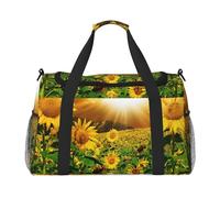 Sunflowers Under Clouds Print Hand Travel Bag Ideal for Long-Distance Travel and Daily Use