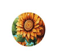 Sunflowers under the blue sky 4 Pcs Car Air Freshener Cards, Hanging Disposable Card Fresheners for Vehicles, Lavender Scented