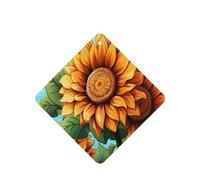 Sunflowers under the blue sky 4 Pcs Car Air Freshener Cards, Hanging Disposable Card Fresheners for Vehicles, Lavender Scented