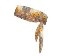 Sunflowers Under The windowsill Printed Sports Bandage Fitness Bandage Suitable for Sports Enthusiasts Ninja Football and Basketball