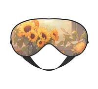 Sunflowers Under The Windowsill Soft Eye Mask. Unisex, Comfortable and Breathable, Suitable for Daily Rest. Helps You Quickly Enter Deep Sleep.