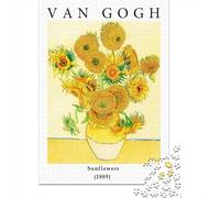 Sunflowers Van Gogh 1000-Piece Jigsaw Puzzle for Adults, 38x26cm/1000pcs, Puzzle Gift Idea, Weekend Downtime And Year-Round Leisure