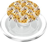 Sunflowers White Horses Stallions Floral Pattern PopSockets PopGrip for MagSafe
