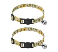 Sunflowers Yellow Petals Easy to Clean Cats Collar 2 Pack Cat Neck Collar