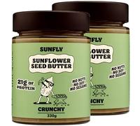 SUNFLY Crunchy Sunflower Seed Butter. Nut Free Peanut Butter Alternative. High in Protein, No Soy, No Palm Oil, Rich in Vitamins and Minerals (Pack 2 x 330G)