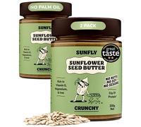 SUNFLY Crunchy Sunflower Seed Butter. Nut Free Peanut Butter Alternative. High in Protein, No Soy, No Palm Oil, Rich in Vitamins and Minerals (Pack 2 x 330G)