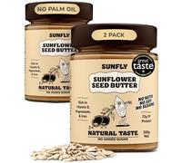 SUNFLY Sunflower Seed Butter - No Added Sugar, Nut-Free, High-Protein Tahini Alternative - 2 x 330g