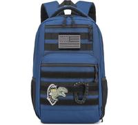 SunForMorning Kids Tactical Backpack Army Molle Bookbag Military Boys Backpack for School, Outdoor, Camping, Blue, 11 x 6.7 x 16.5 inches, Kids Tactical Backpack