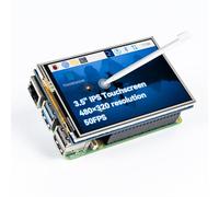 SunFounder 3.5 Inch 480x320 Touch Screen IPS LCD SPI Display Monitor with Stylus for Raspberry Pi 5/4B/3B+/Zero 2w/Pironman 5/Max/Mini, 125 MHz, 50 FPS, 65K Colors, 40pin, Ubuntu,Kali Linux,RetroPie