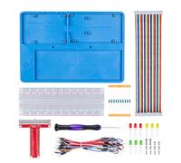 SunFounder Breadboard Kit RAB Holder, 830 Points Solderless Circuit Breadboard, Jumper Wires, LED, Resistors Compatible with Arduino R3 MEGA & Raspberry Pi 4B, 3B+ Model B, 2B and 1B+