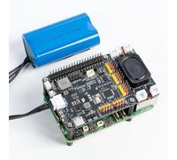 SunFounder Fusion HAT+ Expansion Board for Raspberry Pi 5/4/3B+/Zero 2W, Rechargeable Battery, 4 DC Motor Drivers, 12 PWM Servo, ADC, Speaker & Mic, Works with AI LLMs（ChatGPT-4o/Gemini）