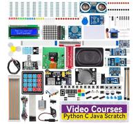 SunFounder Raphael Ultimate Starter Kit for Raspberry Pi 5 4 B 3B B+ 400, Zero 2 W, RoHS Compliant, Python, C Java, Online Tutorials & Video Courses for Beginners (Raspberry PI NOT Included)