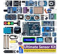 SUNFOUNDER Sensors Kit with Original Arduino Uno R4 Minima, Smart IoT & Basic Sensor Projects with Online Tutorials, Suitable for Age 8+ Beginners (Original Arduino Uno R4 Minima Included)