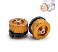 SUNFUA 2 Pcs Gas Adapter Outdoor Hiking Camping Stove Adapter Convertor Stove Connection for Butane Canister to Screw Gas Cartridge