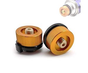 SUNFUA 2 Pcs Gas Adapter Outdoor Hiking Camping Stove Adapter Convertor Stove Connection for Butane Canister to Screw Gas Cartridge