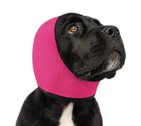 SUNFURA Dog Calming Hoodie - Anxiety Relief Quiet Ears for Dogs, Pet Ear Cover Muffs Noise Protection, No Shake Cat Head Wraps Hematoma for Grooming, Force Drying, Bath, Hot Pink M