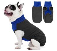 SUNFURA Dog Sweater - Warm Fleece Dog Sweater Vest, Stretch Pullover with Turtleneck for Small Medium Dogs Boy Girl, Soft Sweatshirt Jumpsuit for Fall Winter Indoor Outdoor, Grey M