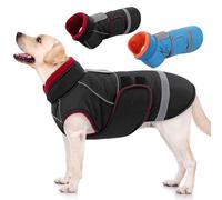 SUNFURA Large Dog Coat, Dog Jacket for Winter, Warm Pet Winter Coat for Cold Weather, Thick Fleece Jacket for Large Dogs, Pug, French Bulldog, Pitbull, Black X-Large