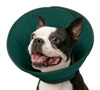 SUNFURA Soft Dog Cone for Medium Dogs, Adjustale Cone for Dogs to Stop Licking, Comfy Dog Recovery E-Collar Alternative for Wound Healing After Surgery, Dark Green M