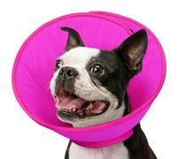SUNFURA Soft Dog Cone for Medium Dogs, Adjustale Cone for Dogs to Stop Licking, Comfy Dog Recovery E-Collar Alternative for Wound Healing After Surgery, Hot Pink M