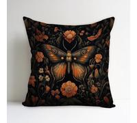 SUNFYCN William Morris Abstract Vintage Floral Velvet Butterfly Design Throw Pillow Covers Home Decor, Art Deco Pillowcase Cushion Cover for Bed Sofa Living Room,18x18inch (Butterfly)