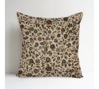 SUNFYCN William Morris Vintage Velvet Pillowcase Abstract Floral Pattern Home Decor Art Deco Cushion Cover for Bed, Sofa, Living Room, Square Pillowcase 18 by 18 Inches