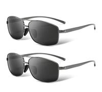 SUNGAIT Lightweight Rectangular Polarized Sunglasses Man UV400 Protection SGT458QH-QH UK