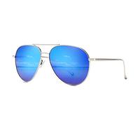 SUNGAIT Women's Sunglasses Oversized Lightweight Fashion - Mirrored Polarized Lens (Silver Frame/Ocean Blue Mirror Lens, 60) 1603 YKHL UK