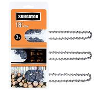 SUNGATOR 3-Pack 18 Inch Chainsaw Chain SG-S62, 3/8" LP Pitch - .050" Gauge - 62 Drive Links, Compatible with Craftsman, Ryobi, Homelite, Poulan